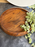 12" Rounded Wood Tray