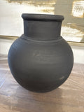11" Black Terra Cotta Vase