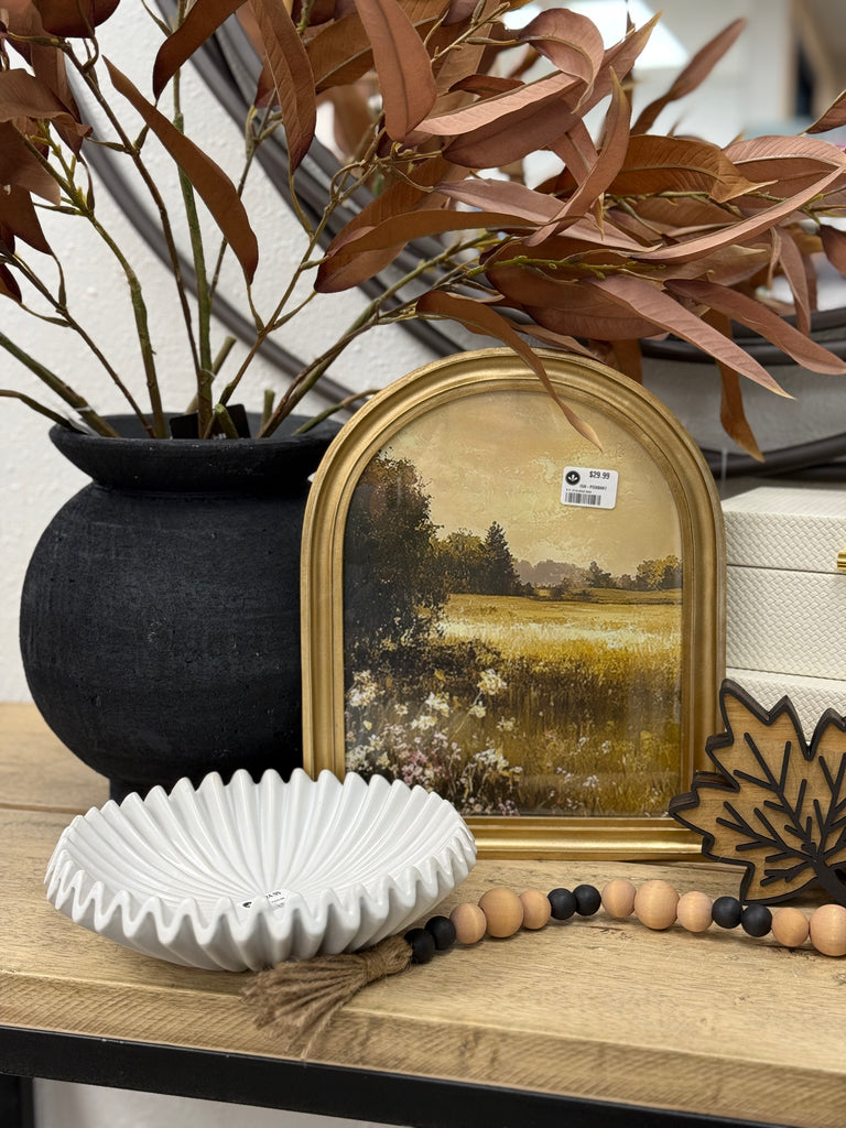 8.5" Reve Round Fluted White Bowl