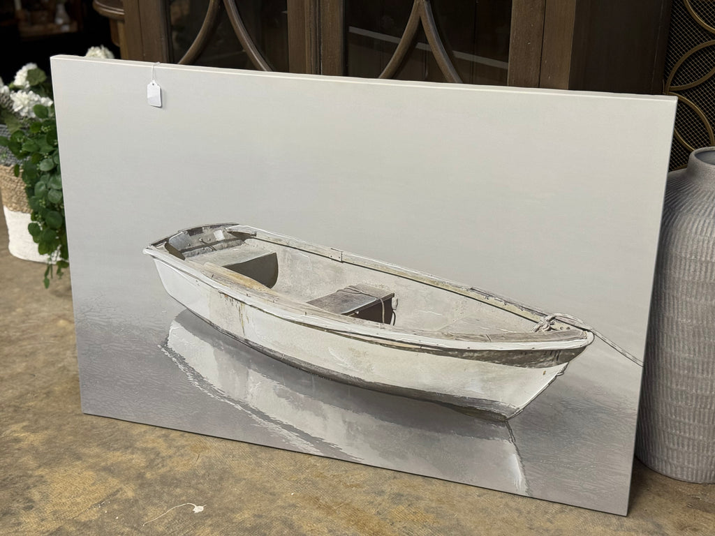 WHITE REFLECTION CANVAS ART 28X42