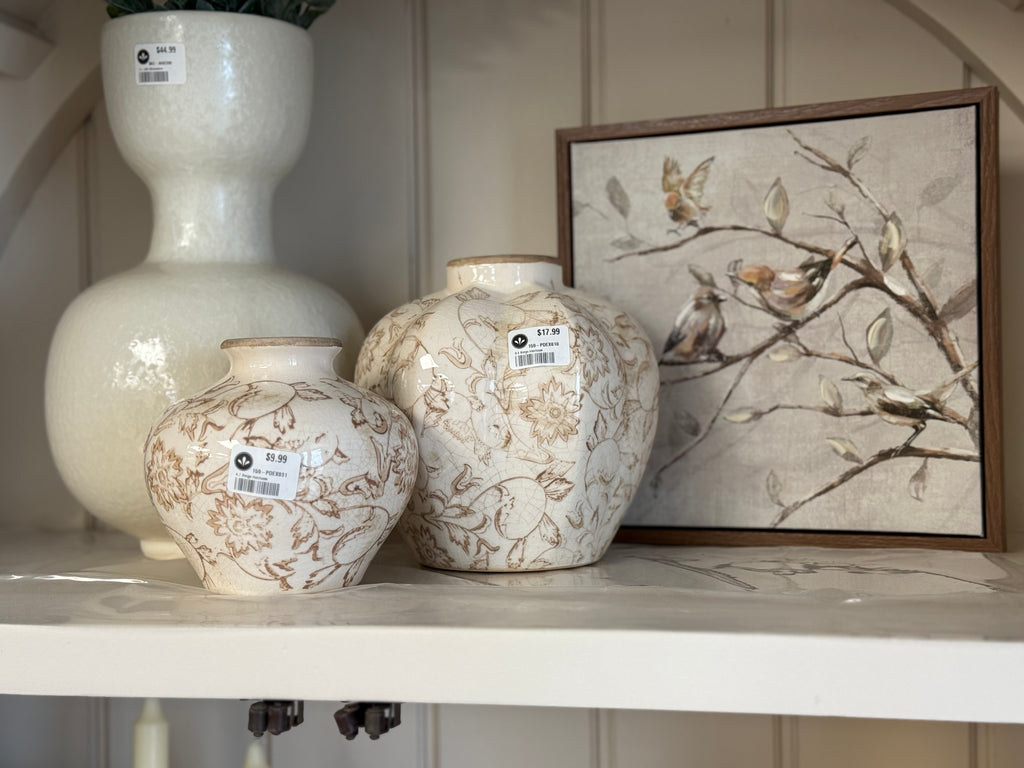 12" Stoneware Glazed Vase