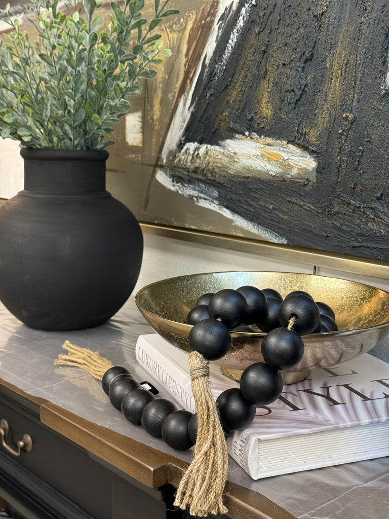 11" Black Terra Cotta Vase