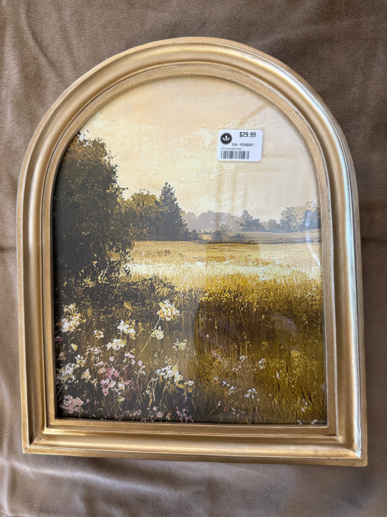 8 X 10 Arched Gold Frame Landscape