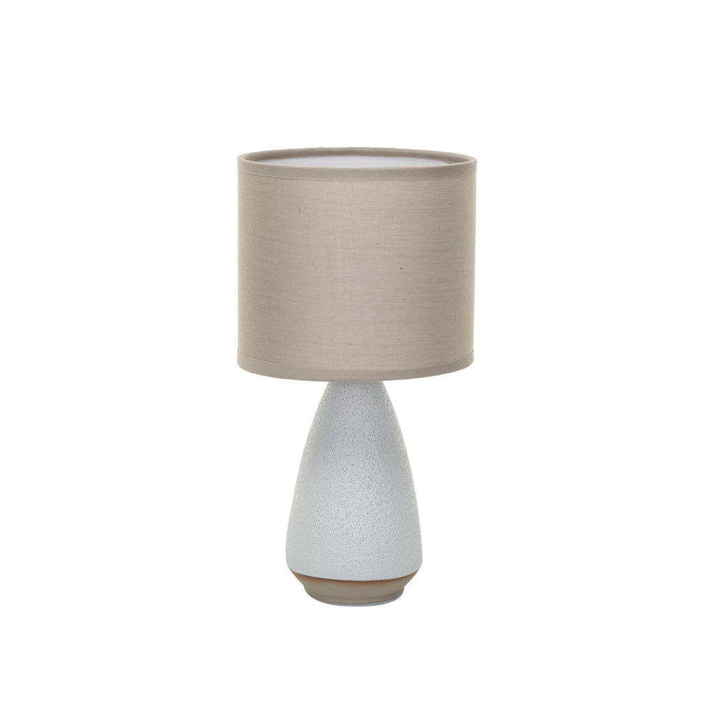 11"x6" Stoneware Table Lamp with Linen Shade