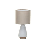 11"x6" Stoneware Table Lamp with Linen Shade