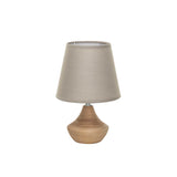 11"x7" Wood Table Lamp with Linen Shade