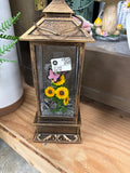 11" Light Up Water Globe Lantern w Timer & USB Cord