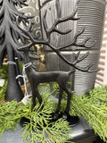 Small Metal Black Flat Deer