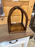 Dark Wood Open Lantern