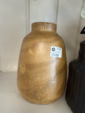 7" Wood Vase