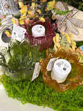 5" Glass Flower Candle Holder