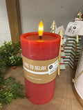 6x3 Red Led Pillar Candle