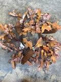 12" Autumn Maple Leaf Candle Ring