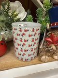 Glass Floral Hurricane