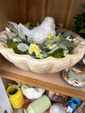 Faux Travertine Ruffle Bowl
