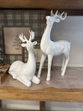Large Resin White Deer