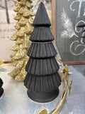 Tall Black Matte Ridged Tree