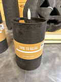 6"x4" Wide Black Led Pillar Candle