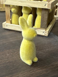Mini Resin Flocked Yellow Bunny