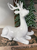 Large Resin White Deer