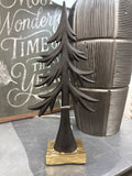 Resin Black Tree on Gold Base