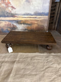 15" Dark Wood Rectangle Riser with Bun Feet
