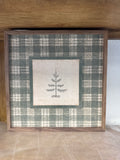 Evergreen Plaid Tree Art 16.5 x 16.5
