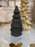 Short Black Matte Ridged Tree