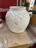 9" White Honeycomb Vase