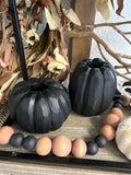 Black Pumpkin Taper Holders