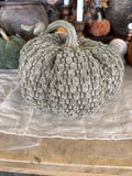 9.5"x8" Textured Pumpkin -  Olive Green