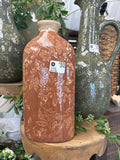 Rust Vintage Patterned Ceramic Vase -
