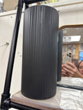 11" Black Ribbed Vase
