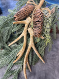 12" Hanging Bunch - Antlers, Pinecones & Cedar