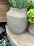 10" Natural Brown Ceramic Vase