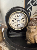 5" Black & Gold Table Clock
