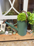Oversized Watering Can with Copper Accents