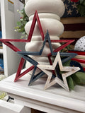 Wood Nesting Americana Stars