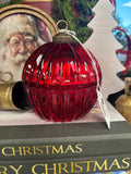 Red Led Ornament Candle Glass 6 Hr Timer