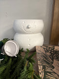 6" Cement Snowman Planter