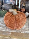 7.5"x8.5" Fabric Textured Pumpkin