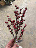 17" Iced Berry Pick Red