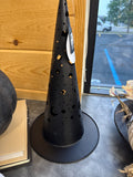 Black Metal Witch Hat Decor