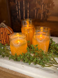 Amber LED Candle Set