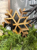 8" Wood Snowflake