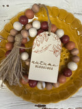 36" Fall Bead Garland With Tag