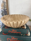 10" Beige Cement Ruffle Bowl