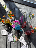 29" Solar Lighted Glass Ball With Rain Gauge