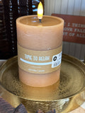 4"x3" Carmel Led Pillar Candle