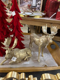 Gold Finish Resin Moose